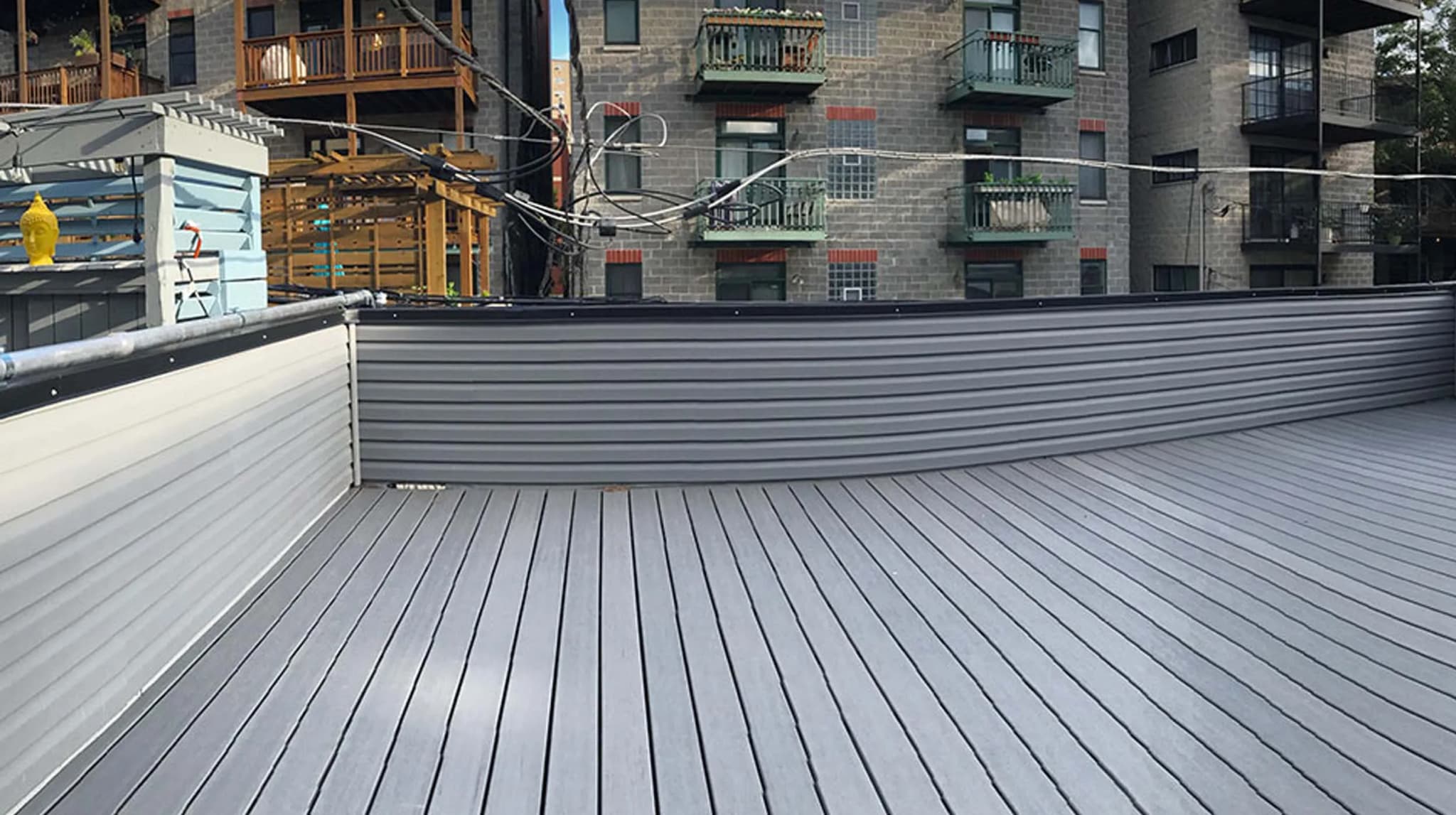 Retractable Shade with Privacy - Before