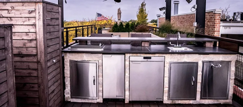 Outdoor kitchen setup
